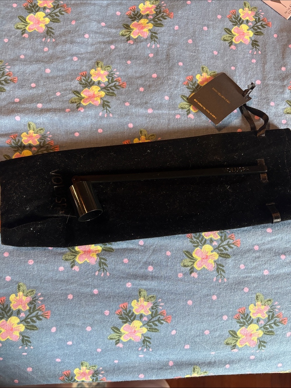 Voluspa Candle Snuffer with Velvet Pouch